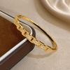 Greatera Hollowed-out Chain Spliced Copper Bracelet Ring Combination Fashion Cubic Zircon Filled Popular Versatile Women Jewelry