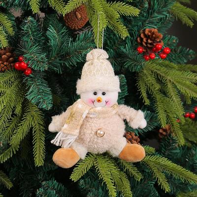 Dekorace panenky na vánoční stromeček se šňůrkou pro snadné zavěšení, rozkošný sněhulák, Santa Claus, závěsná ozdoba na vánoční stromeček