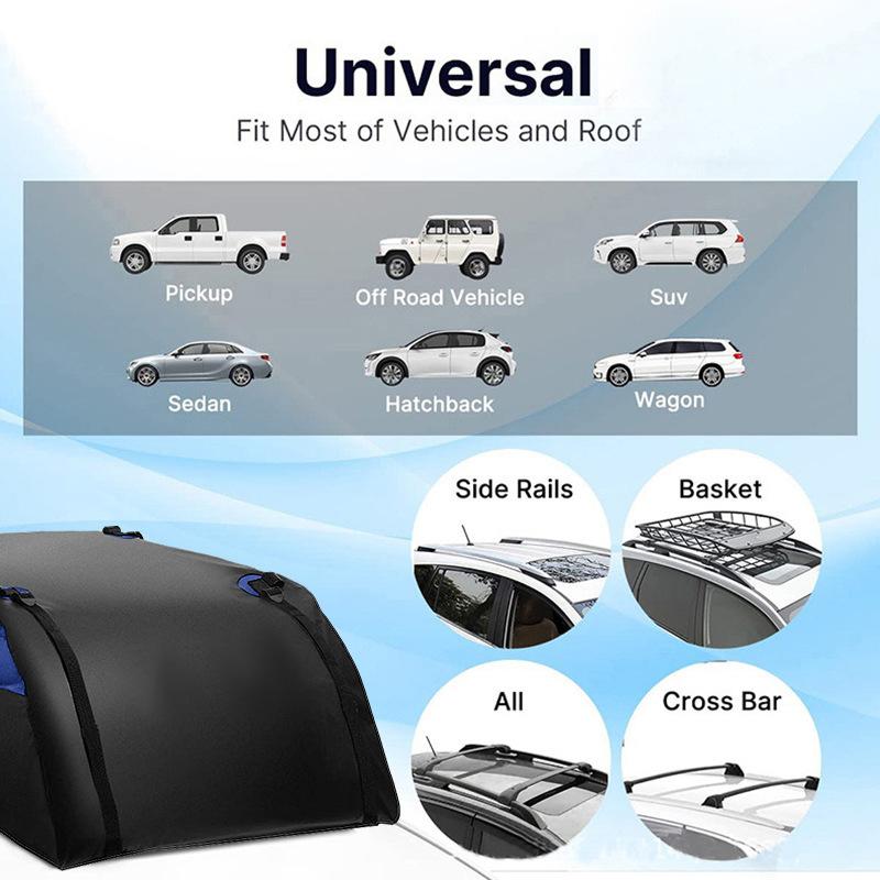 600D/420D 52x38x18 Zoll Universelle Dachbox-Gepäcktasche Große Wasserdichte Aufbewahrungstasche Dachgepäckträger für Reisen SUV