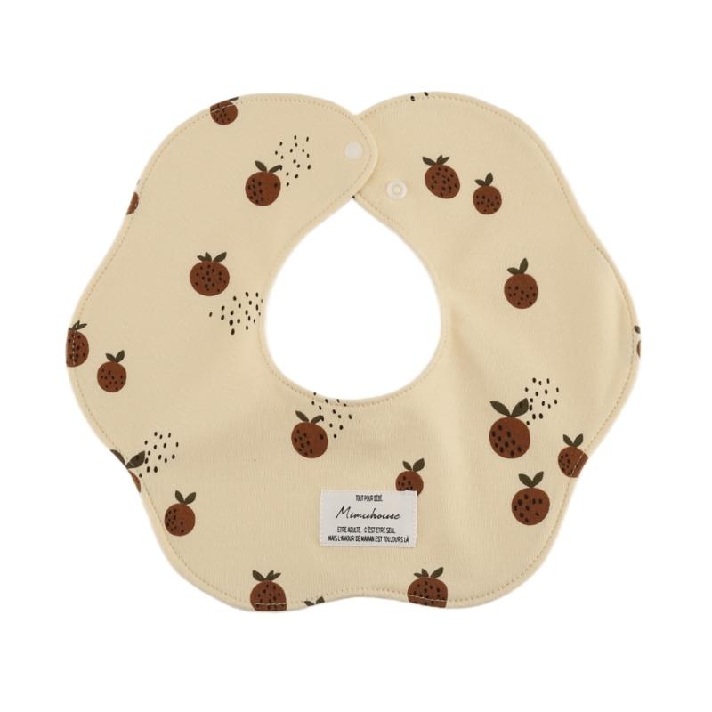 

Comfortable Teething Cloth with Adjustment Snap Practical Baby Feeding Cloth Lovely Pattern Newborn Bibs for Infants