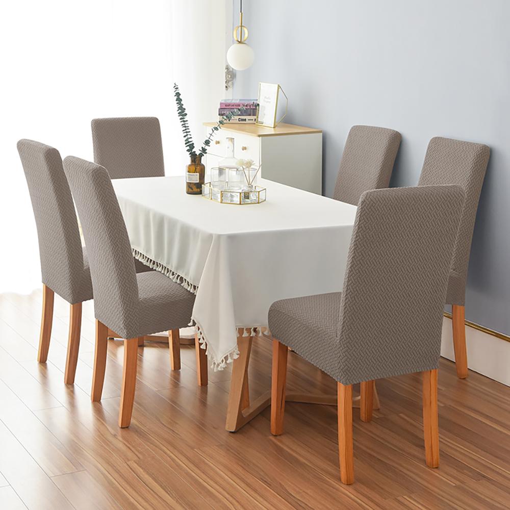 Jacquard Solid Color Seat Cover Spandex Cooking Space Slipcover Removable Anti -Seat Covers Used For Banquet Wedding Event Dinner Restaurant 1pc