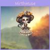 Terrifying Halloween Painted Girl Acrylic Flat Surface Pendant For Decor
