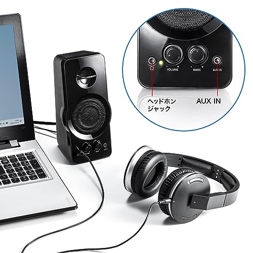 Sanwa Supply High-Power USB Powered Speaker MM-SPL19UBK