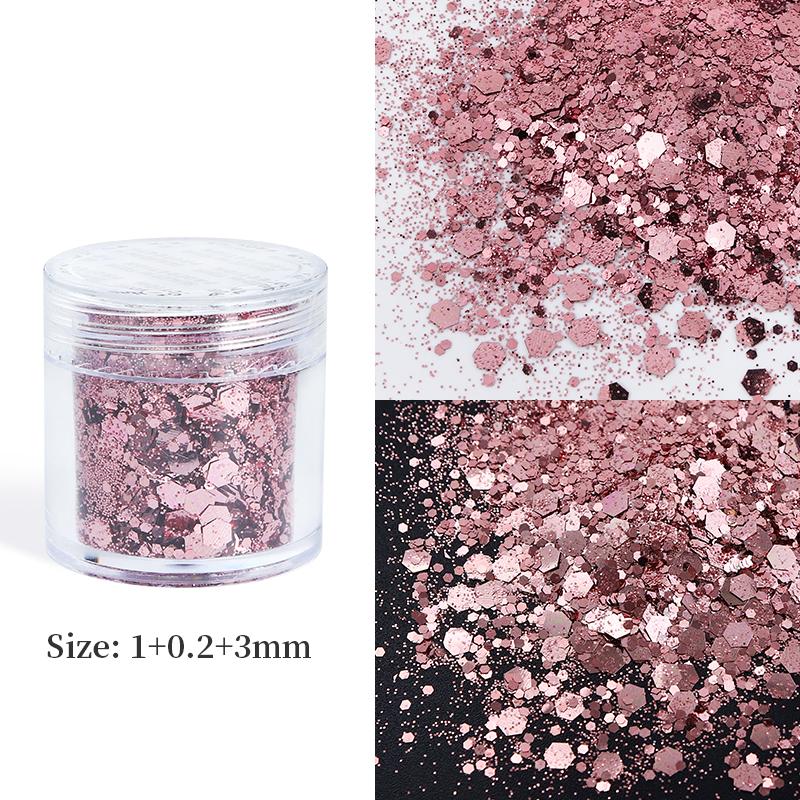 10ml Mixed Hexagons Glitter Flakes For Epoxy Resin Pigments Loose Sequins DIY Silicone Mold Filling Material Resin Craft Fillers