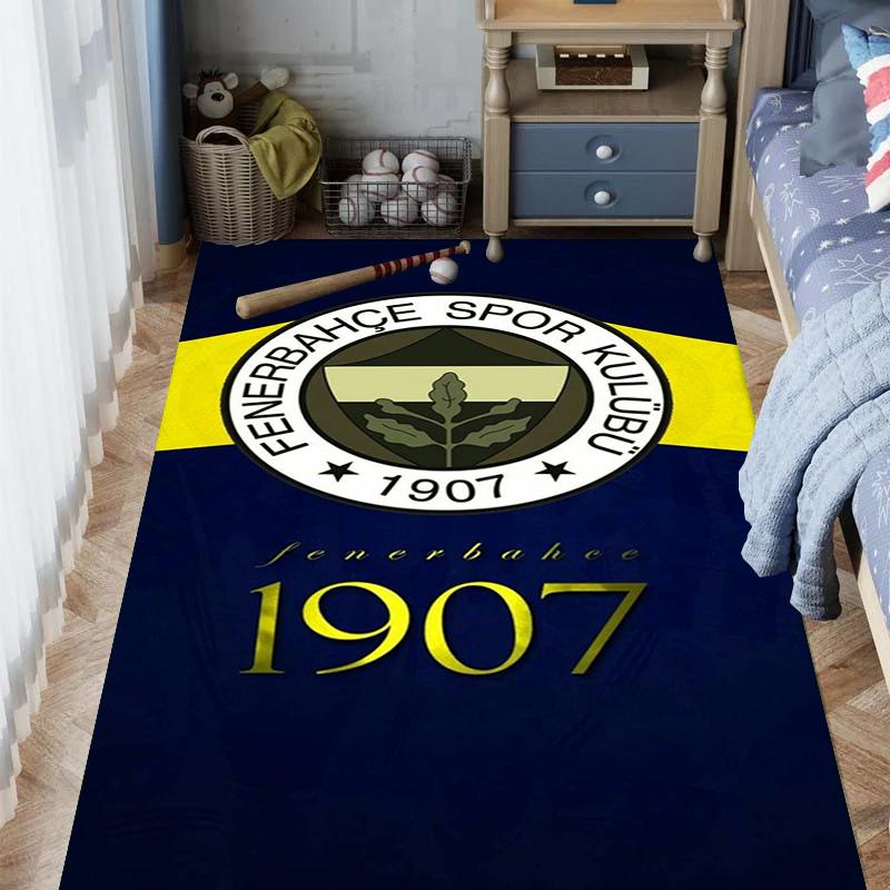 Eredità Fenerbahçe: Tappetini per pavimenti con stampa a motivi del 1907 Zerbino Cuscino per sedia da ufficio per stanza