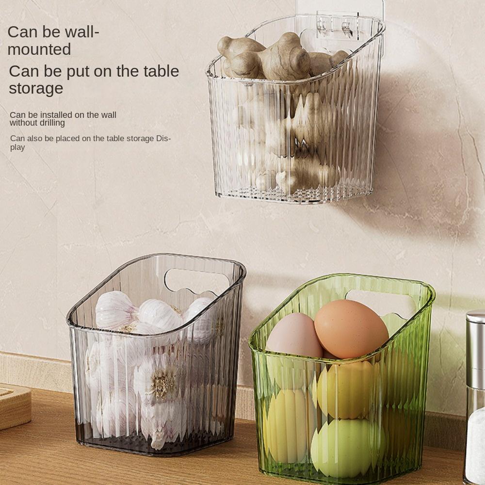 Storage Tools Kitchen Storage Box With Drain Ginger Garlic Storage Rack