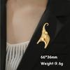My Shape Elephant Brooch Stainless Steel Animal Brooch Nameplate Brooch Pins for Women Men's Suit Jewelry Elephant Lovers Gifts