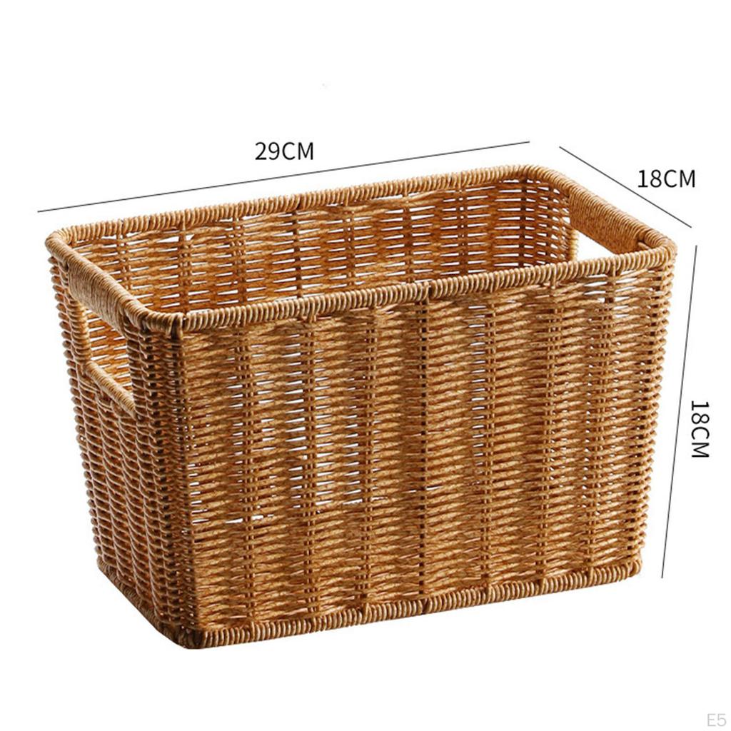 Decorative Storage Bin Sundries Baskets Desktop Basket Woven for Household
