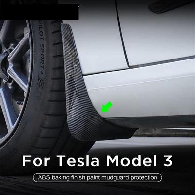 4Pcs Car Mud Flaps For Tesla Model 3 Model Installation Free Y Mudguards Splash Guards Fender Front Rear Wheel Mudguard