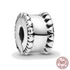 Clip 925 Sterling Silver CZ Zircon Love Heart Star Line Clip Charm Beads Stopper Fit Fashion Style Bracelet Silver 925 Jewelr