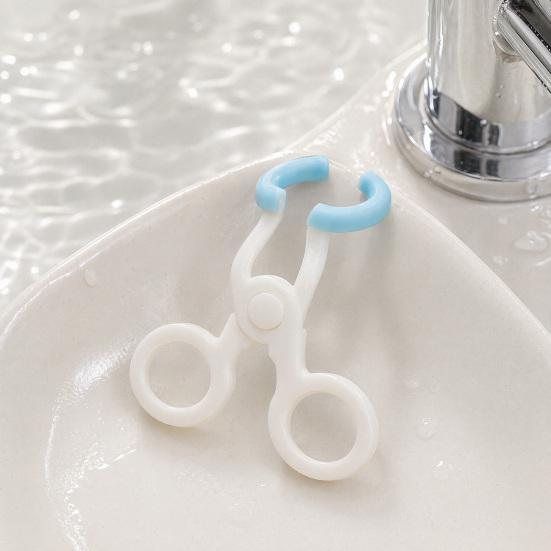 Contact Lenses Applicator Tool, Soft Silicone Contact Lens Insertion Tool with Eye Support Design, Portable Scissor-Style Holder, Contact Lens Remover