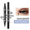 Double-headed Eyeliner Waterproof  Not Easy To Smudge  Pattern Seal Eyeliner Pen  Makeup