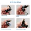 AA58 2PCS Audio Adapter Plug Adjustable Male to Female Right Angle XLR Adapter 3Pin Black (XLR 90 Degree Adapter)