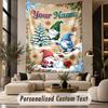 Gnome (356) Theme Custom Tapestry Personalized Custom Name Text Wall Hanging Tapestry Home Decor Background Cloth