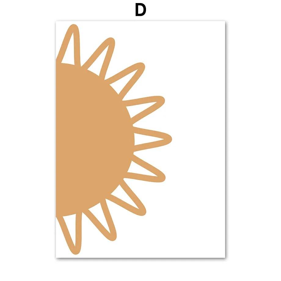 Brachiosaurus T-Rex Jurassic Dinosaur Rainbow Sun Wall Art Canvas Prints Painting Education Posters Pictures Boy Kids Room Decor