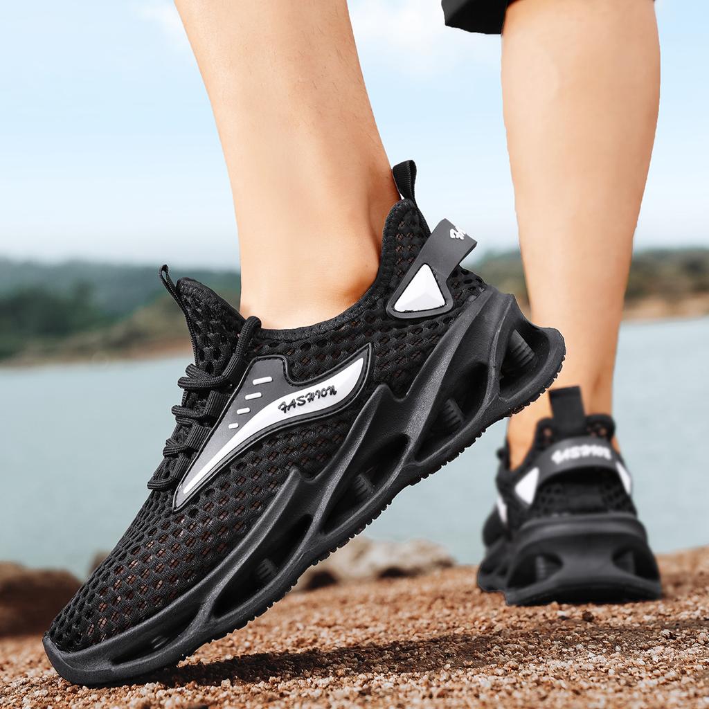 Men Shoes Summer New Breathable Mesh Hollow Tennis Shoes Man Running Sneakers Casual Sports Walking Shoes Tenis Masculino