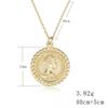 S925 Sterling Silver Portrait Relief Queen Coin Necklace for Women, European and American Ins Personality Trendy Retro Versatile Collarbone Chain