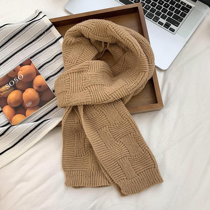 Scarf women's high-end sense autumn and winter new versatile scarf knitted wool scarf scarf