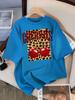 Leopard Cherry Creative Design Womens Tee Shirts Cotton Casual T Shirt Summer O-Neck Streetwear Soft Oversized Short Sleeve