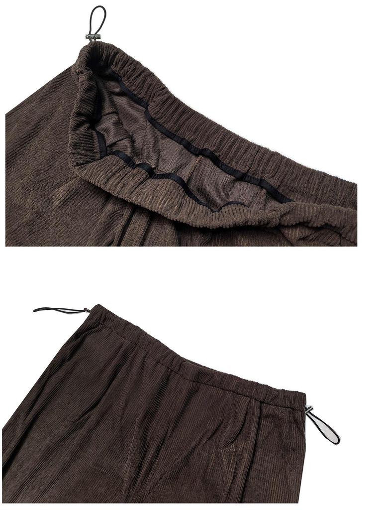 Maternity Corduroy Casual Pants with Abdominal Support and Plus Velvet - Slim Fit, Straight Leg for Spring, Autumn, and Winter