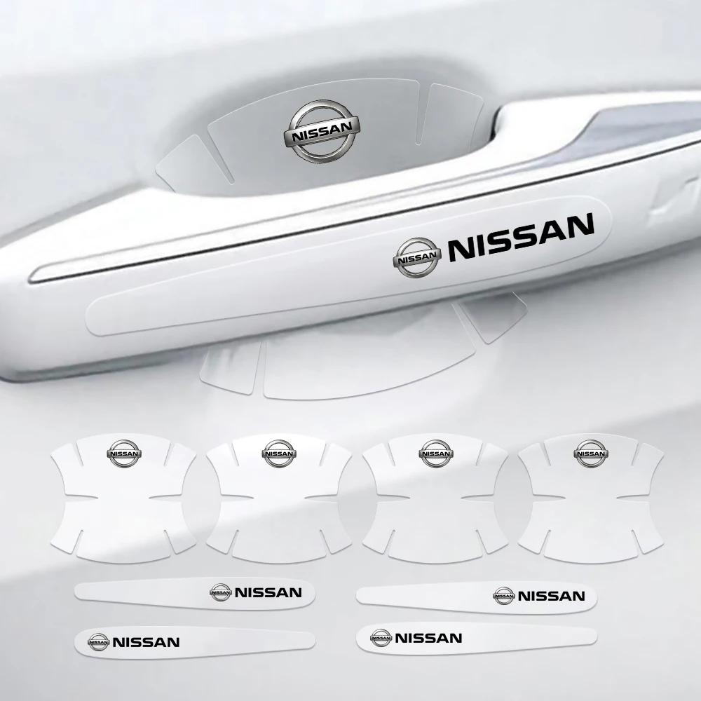4/8pcs Car Door Bowl Anti-scratch Sticker Clear Door Bowl Handle Protection Sticker For Nissan X-trail Qashqai Juke Sentra Nismo