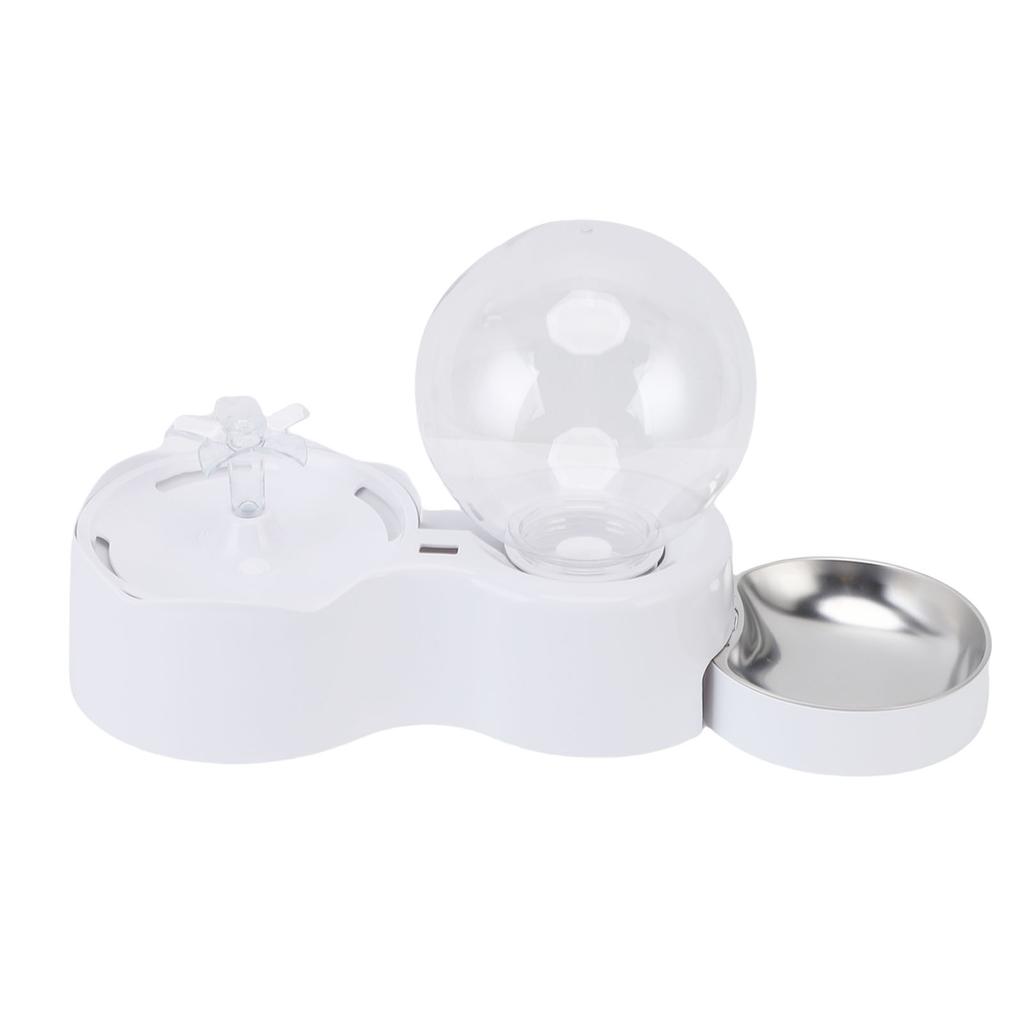 Katzen-Wasserbrunnen und Futterautomat, automatisch zirkulierend, große Kapazität, Futterautomat und Wasserspender für Katzen und Hunde