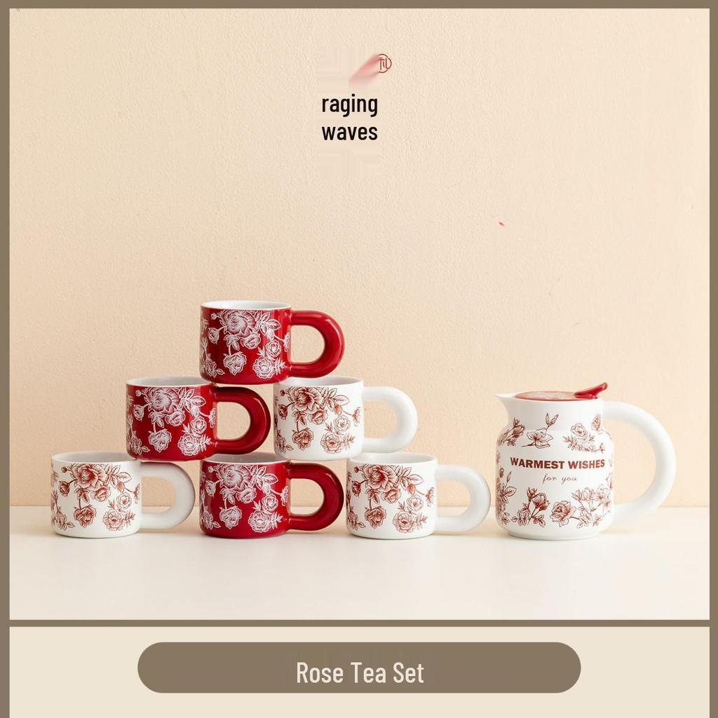 Newlywed Tea Set: Teapot & Teacups Gift for Couples & Friends