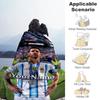 Messi 82 Customize Text Blanket Throw Customizable Blanket Ultra-Soft Throw For Office Chair Livingroom Couch Living Room All-Season Use