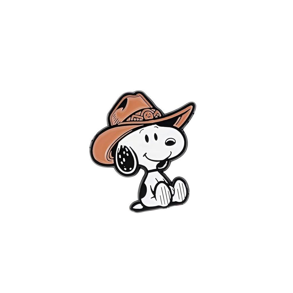 Adorable White Cartoon Puppy Brooch - Cute Japanese Style Metal Badge Accessory for Bags