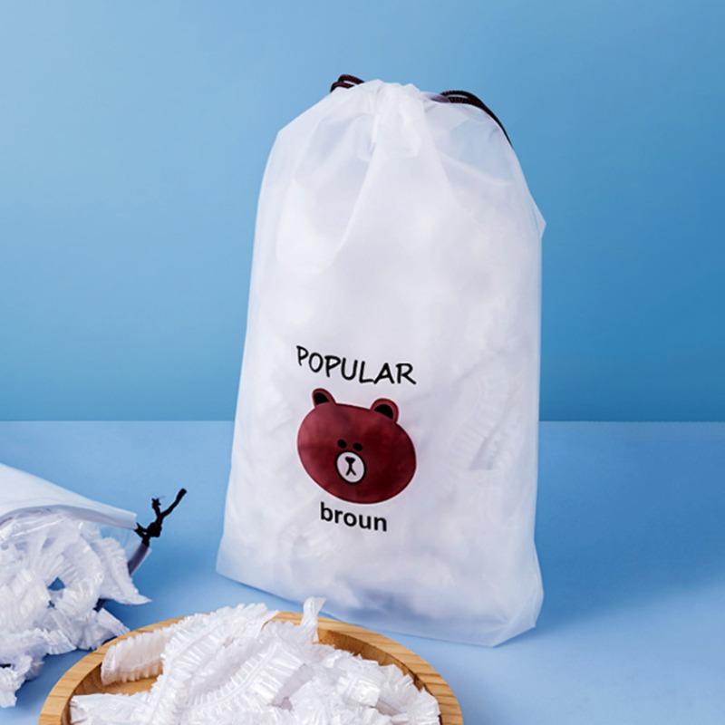 

Одноразовая шапочка для душа, эластичная крышка для рта, сохраняющая свежесть, для отеля, краска для волос, масло, лечение, шапочка для ванны, пластиковая пленка Type 100