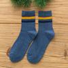 DOIAESKV  Cotton Men's Socks Casual Breathable Socks High Quality Man Solid Long Socks Striped Socks for Couple EU 39-44