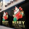 Christmas Snowman Socks New Year's Day Glass Door Window Decoration Shopping Mall Store Layout Static Wall Stickers