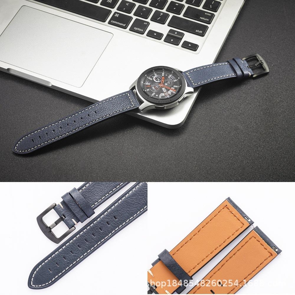 Lychee Pattern Strap Vintage 20Mm /22Mm/Leather For Huawei Smartwatches