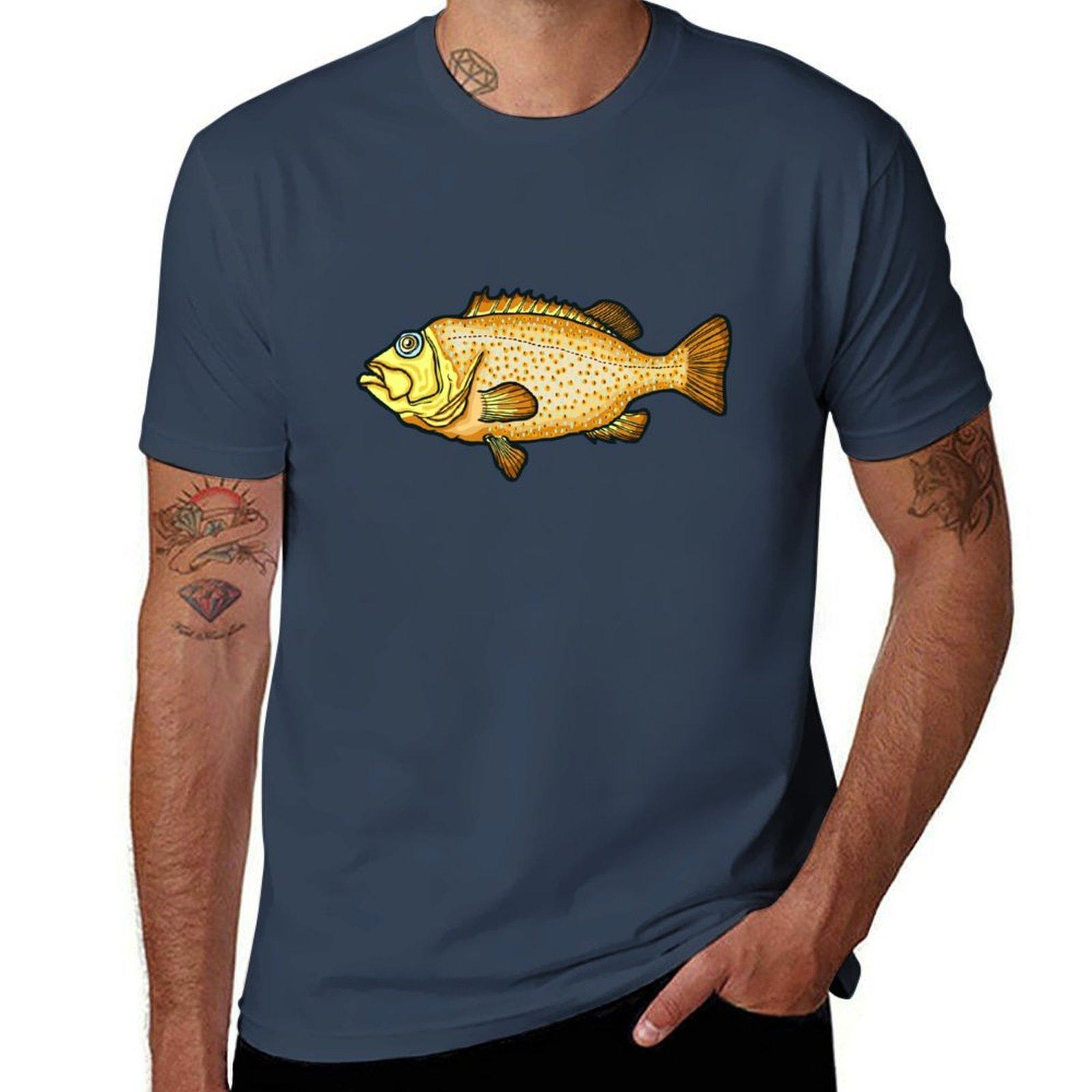 Magic Goldfish Pattern Tshirt Uv Sun Protection Tee Shirt S