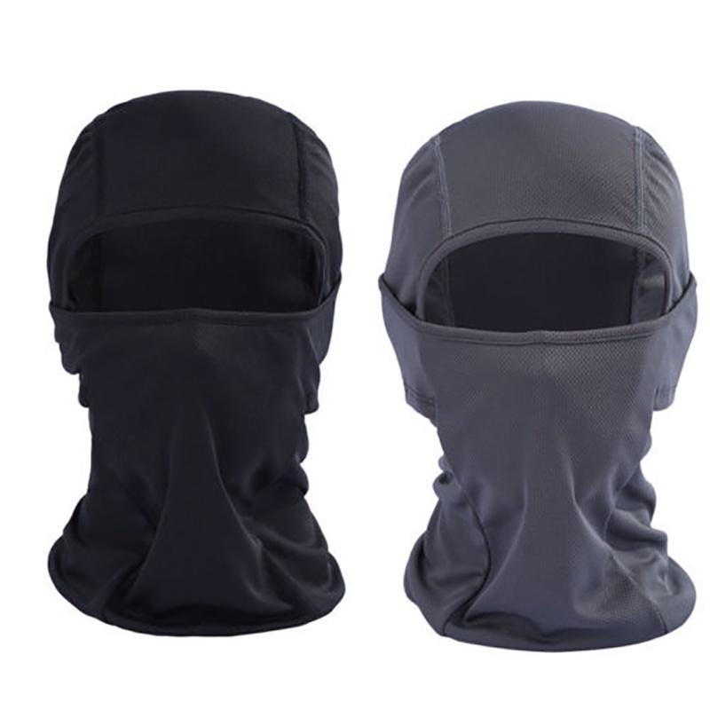 Outdoor Motorrad Warme Vollgesichtsmaske Sturmhaube Ski Hals Schwarz Schutz In Bequemer Lycra