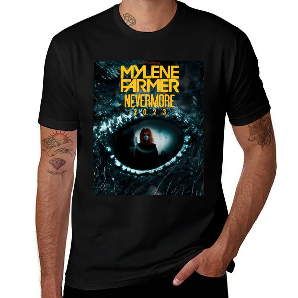 Mylene Farmer Jeanne Gautier 2023 Tshirt Basic Plain Short Sleeve Crew Neck Tee Tshirt