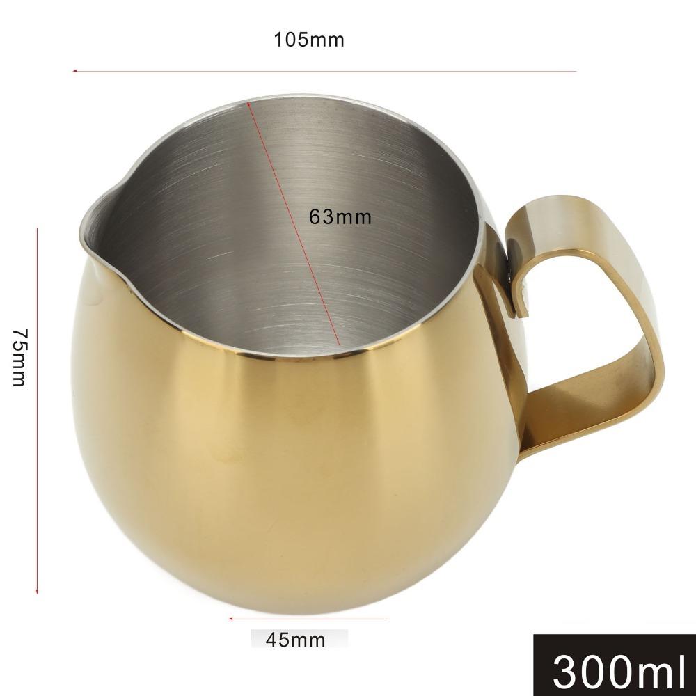 Stainless Steel Milk Frothing Pitcher Golden Latte Art Milk Jug Durable Coffee Milk Cup  Latte Art