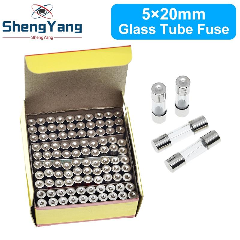 TZT 100 Stück 5x20mm Schnell durchbrennende Glasröhren-Sicherungen 0,2A 0,3A 0,5A 0,75A 1A 1,5A 2A 2,5A 3A 4A 5A 6A 8A 10A 15A 20A 25A 30A 250V 5*20mm
