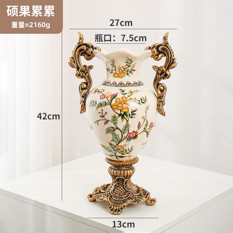 Retro New Chinese Ceramic Craft Vase Home Decoration Living Room Entrance Hall Store Home Art Flower Arrangement