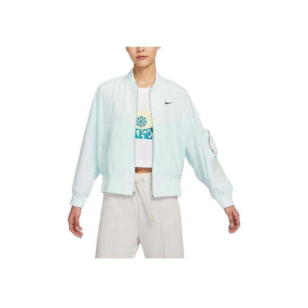 Nike SS24 Zip Collar Woven Jacket Women Jackets Blue FN2840-394