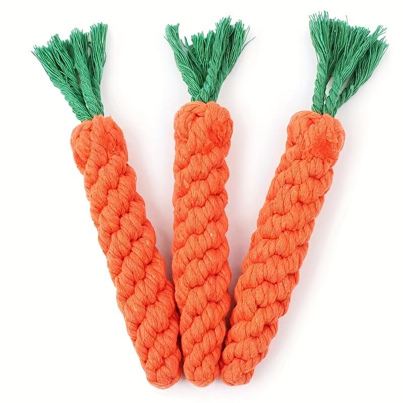 Chew Toys for Small Dogs Cleaning Teeth Dog Toys Bite Resistant Pet Dog Puppy Carrot Cotton Rope Pet Playing Toy Accessories