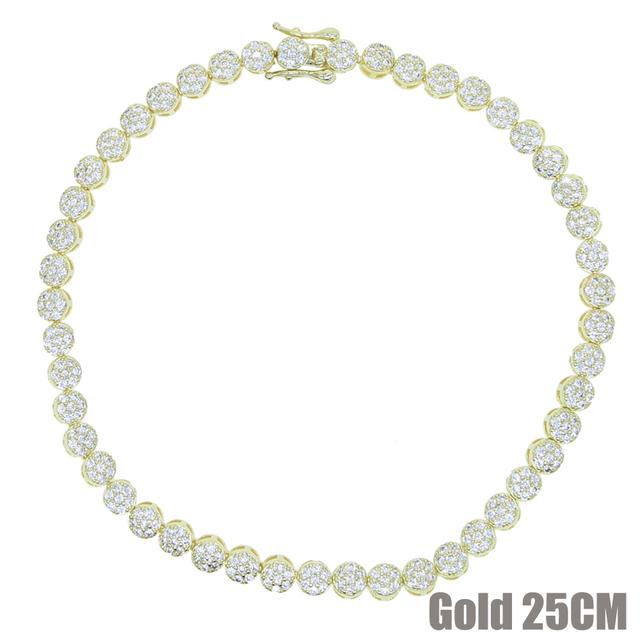 Silberfarben Funkelndes 5a Cz Charm Fußkettchen Runder Zirkon 5mm Tennis Kette Fußkettchen Ice Out Bling Cz Hip Hop Mode Damenschmuck