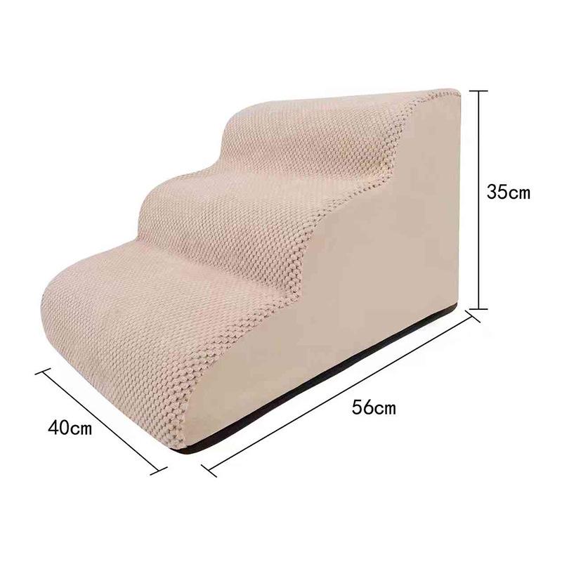 Scări pentru animale de companie din burete gri lavabil, Rampă pentru canapea pentru câini mici/medii