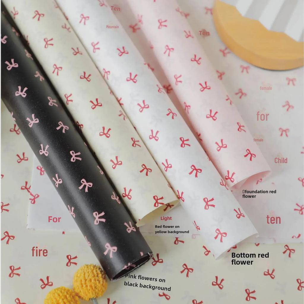 38g Korean Style Floral Thick Pear Bouquet Wrapping Paper for DIY Floral Arrangements