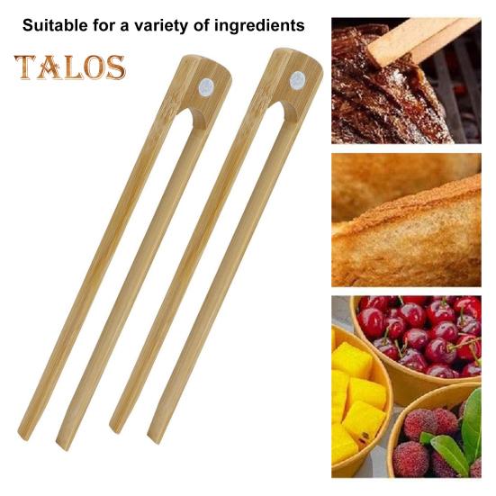 Magnetic Toaster Tongs Bamboo Serving Tongs 8.66 Inch Kitchen Utensils for Cooking Toast Bacon Muffin Bagel