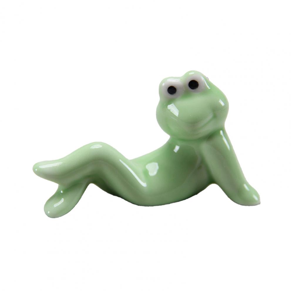 Decorative Frog Figurine Frog Chopstick Ceramic Frog Chopstick Holder Set for Dining Table Decor Tableware Rack for Spoons Forks