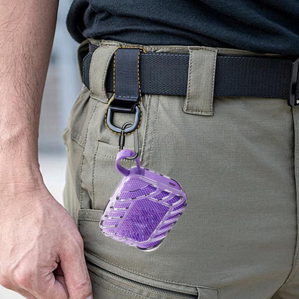 TPU Cover Case Anti-Drop Transparent Case Anti-Slip Protective Case Carrying Shell for JBL Go 4 Portable BT Speaker