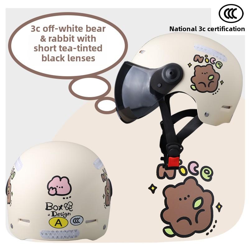 

Шлемы Женские Летние Электромотоциклы Мужские и Женские Половинные Шлемы Аккумуляторные Машины Универсальные Для Всех Сезонов