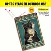 Funny Cat Tin Sign 8x12 Inch Rustic Bar Wall Art Vintage Farmhouse Decor Novelty Gift Cat Lover Retro