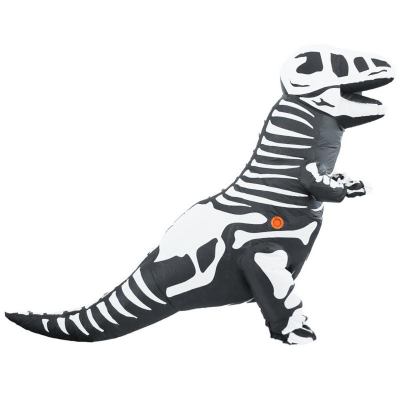 Inflatable Dinosaur Skull Costume - Halloween Prank & Performance Outfit
